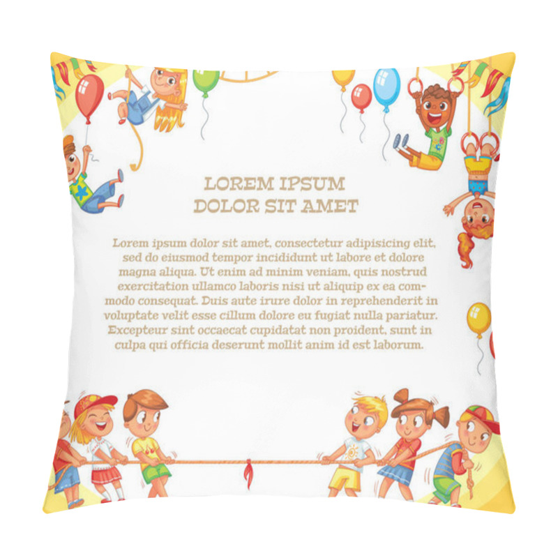 Personality  Amusement Park. Playground. Template For Advertising Brochure Pillow Covers