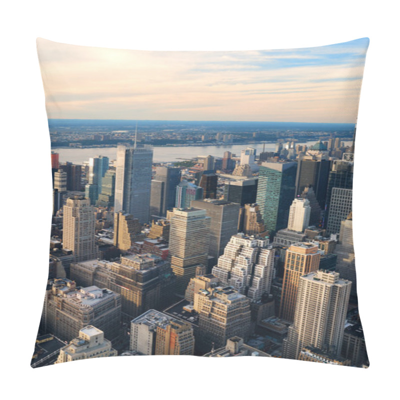 Personality  New York City Manhattan Aerial View Pillow Covers