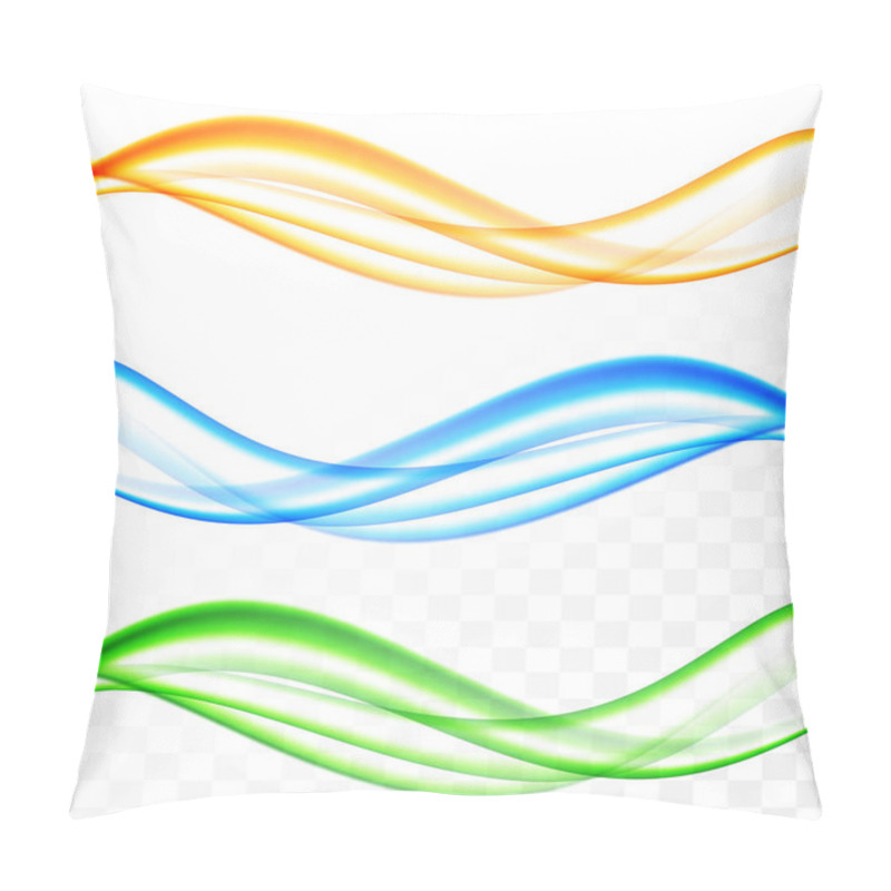 Personality  Abstract Soft Wavy Light Lines Set Pillow Covers