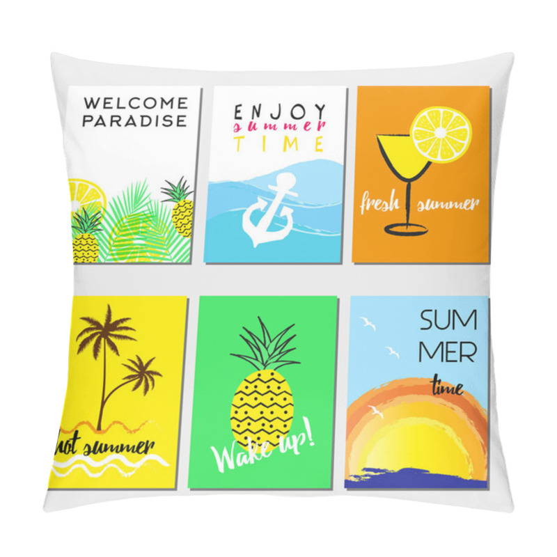 Personality  Greeting Cards - Enjoy Summer Time Pillow Covers