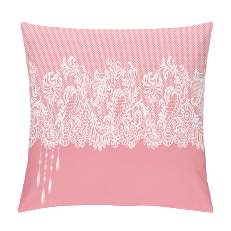 Personality  Pink Lace Border Pillow Covers