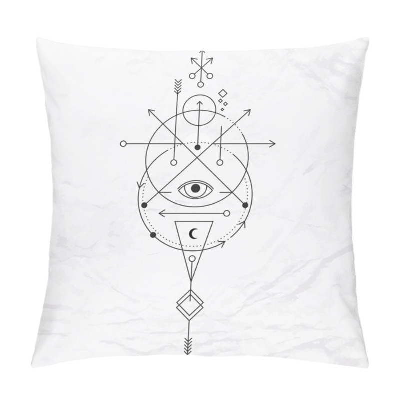 Personality  Modern Geometric Alchemy Symbol Pillow Covers