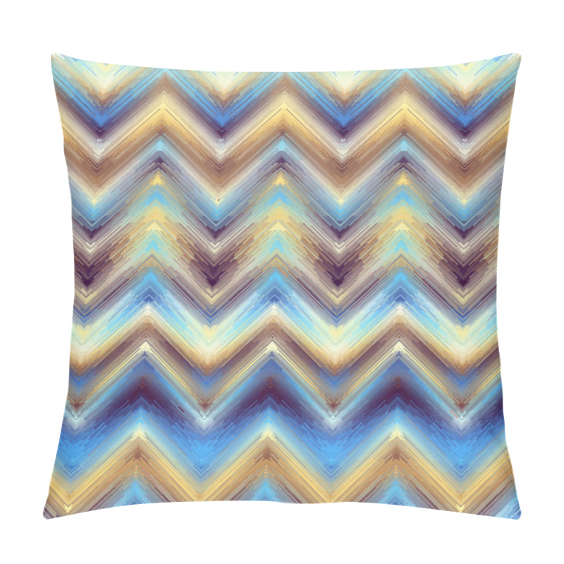 Personality  Seamless Vector Pattern. Grunge Chevron Pattern In Low Poly Style. Pillow Covers