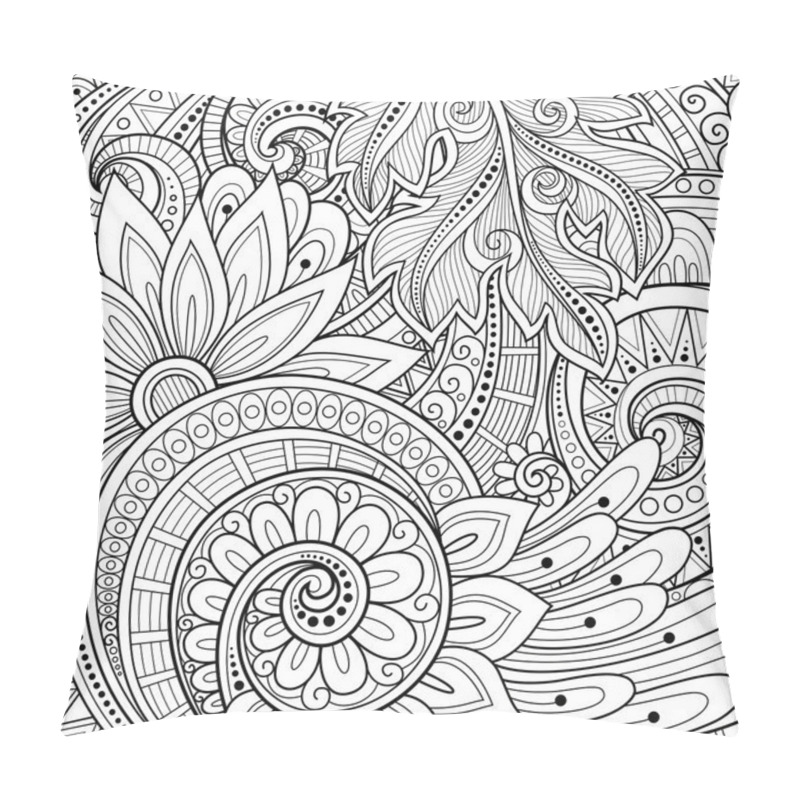 Personality  Abstract Monochrome Floral Background Pillow Covers