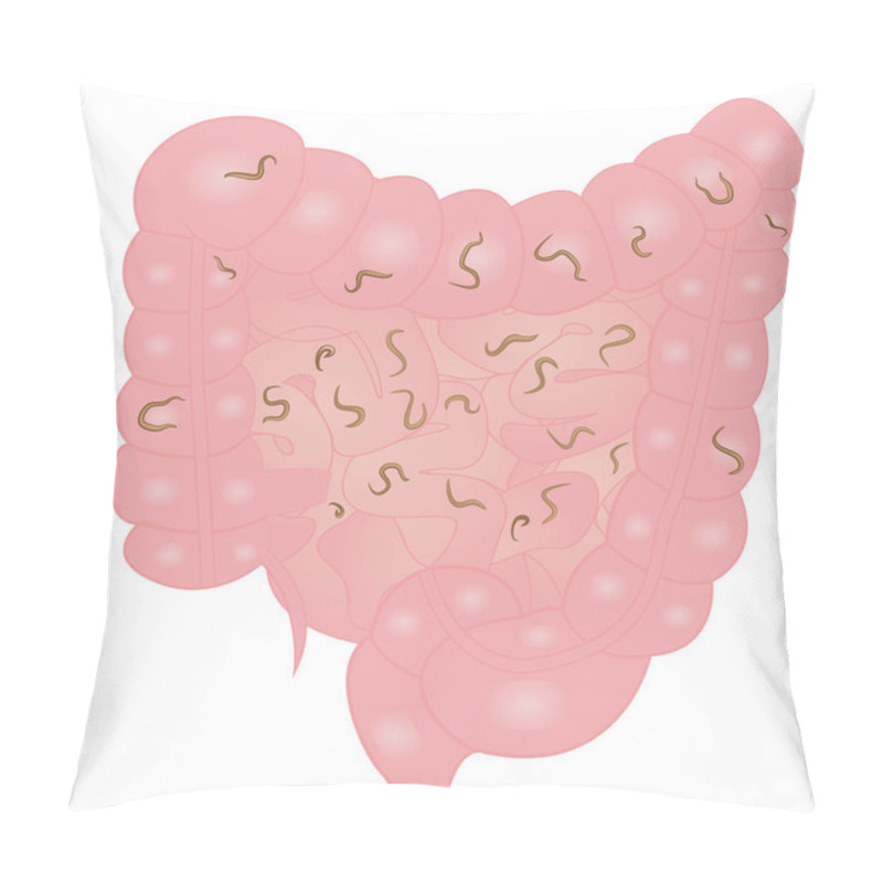 Personality  Helminths In  Intestine Pillow Covers