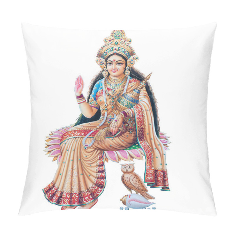 Personality  Hindu Cosmos Maha Laxshmi, Goddess Of Wealth Pillow Covers