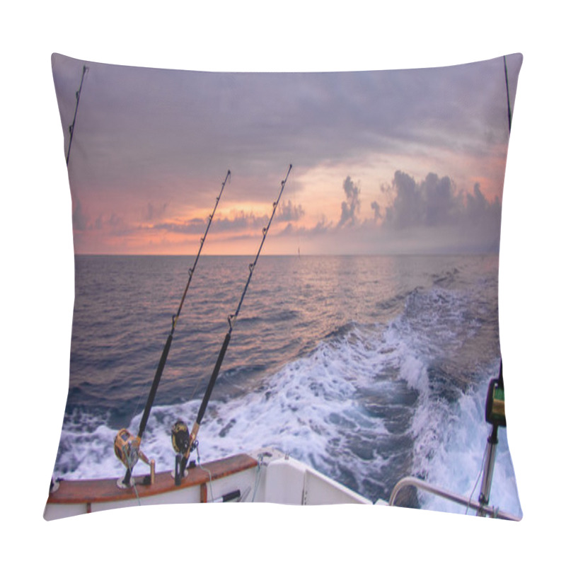 Personality  Boat Fishing Rods Pillow Covers