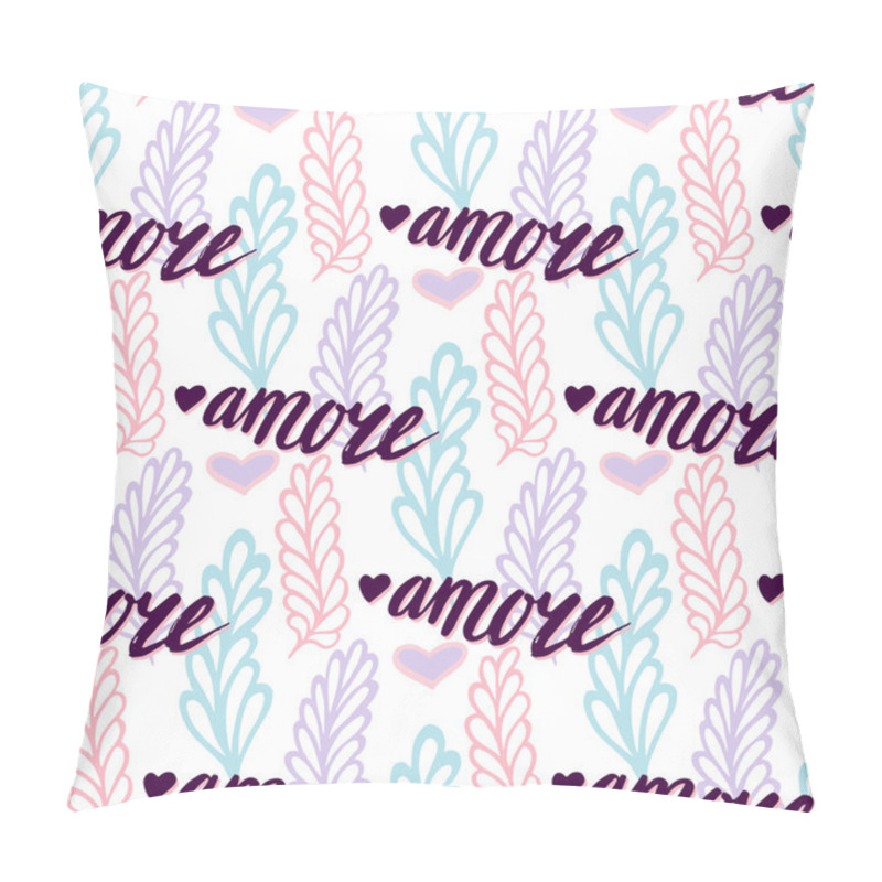 Personality  Lettering Italian Word Amore Pillow Covers