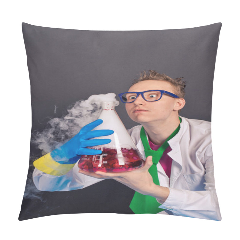 Personality  Entertaining Chemistry And Mad Scientists 1537. Pillow Covers