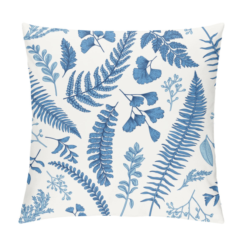 Personality  Seamless Floral Pattern With Herbs And Leaves Pillow Covers