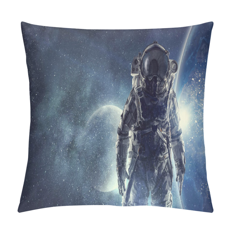 Personality  Adventure Of Spaceman. Mixed Media Pillow Covers