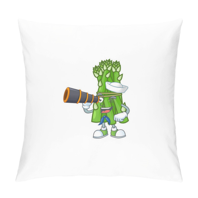 Personality  Picture Of Smiling Happy Sailor Asparagus With Binocular Pillow Covers