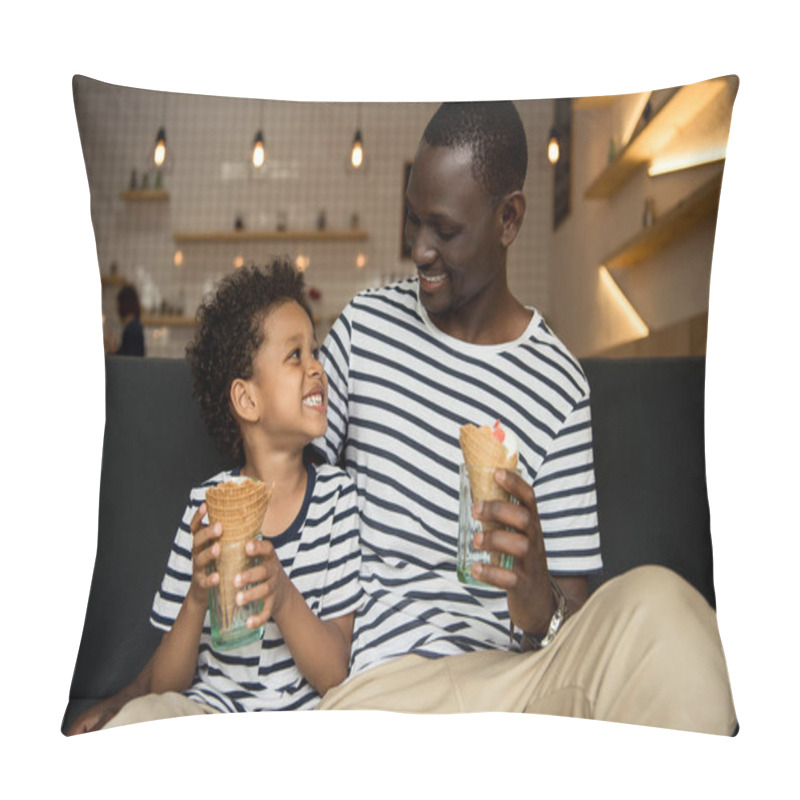 Personality  Father And Son Eating Ice Cream  Pillow Covers