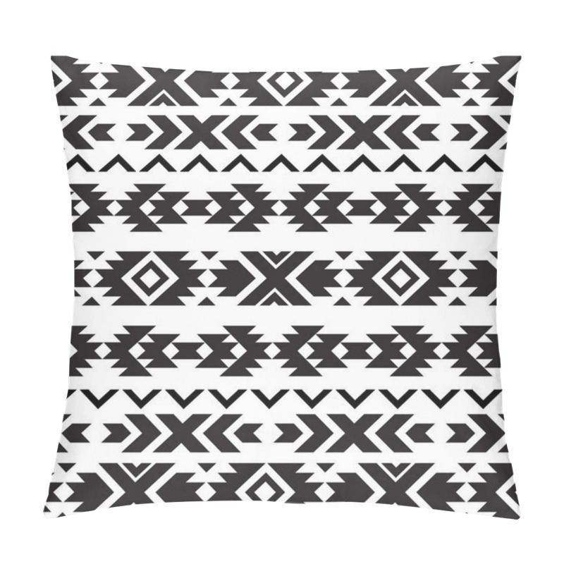 Personality  Seamless Tribal Black And White Pattern Pillow Covers