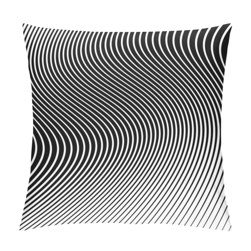 Personality  Abstract Background With Wavy Lines. Wavy Lnes Pillow Covers