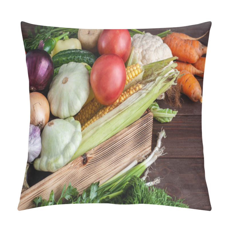 Personality  A Bunch Of Ripe Natural Vegetables. Pillow Covers