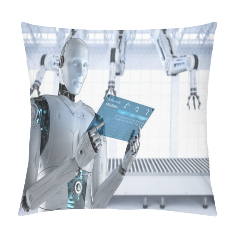 Personality  Robot With Glass Tablet Pillow Covers