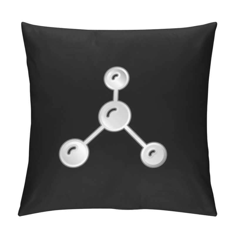 Personality  Atoms Silver Plated Metallic Icon Pillow Covers