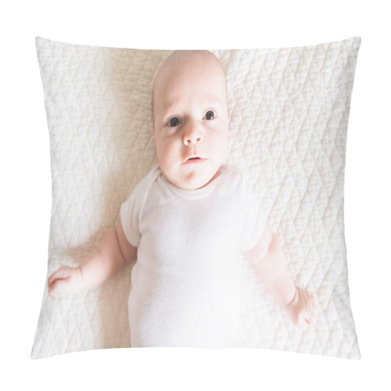 Personality  Monthly Portrait Of Baby Boy Pillow Covers