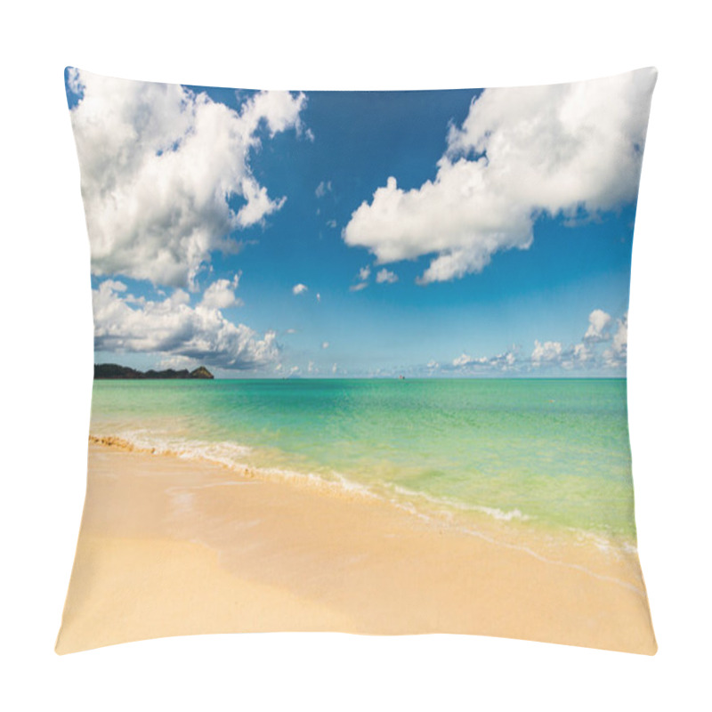 Personality  Caribbean Beach With White Sand, Deep Blue Sky And Turquoise Water Pillow Covers