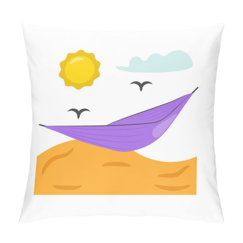 Personality  Hammock Vector Illustration -  Isolated Pillow Covers