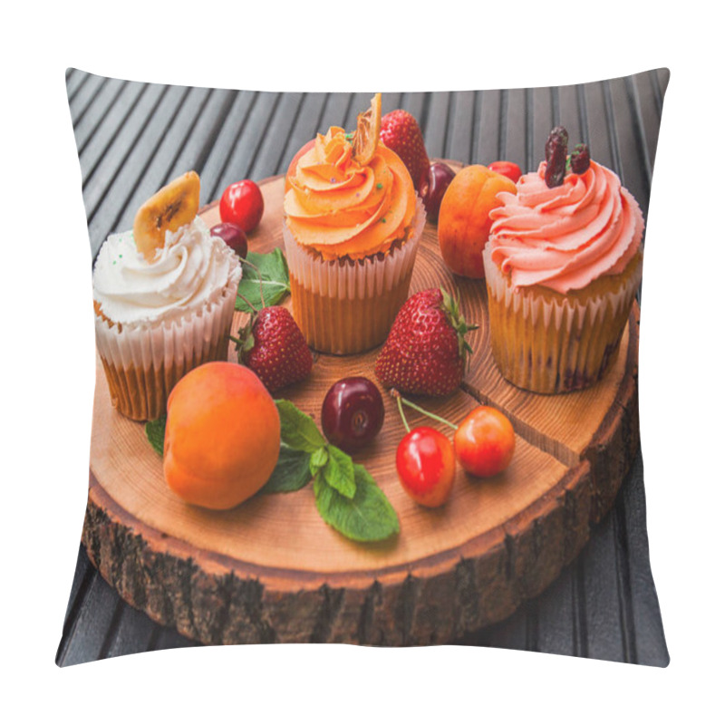 Personality  Desserts With Fruits Pillow Covers