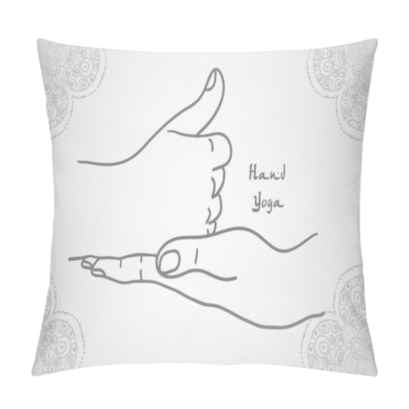 Personality  Yoga Shiva Linga Mudra Hands Pillow Covers