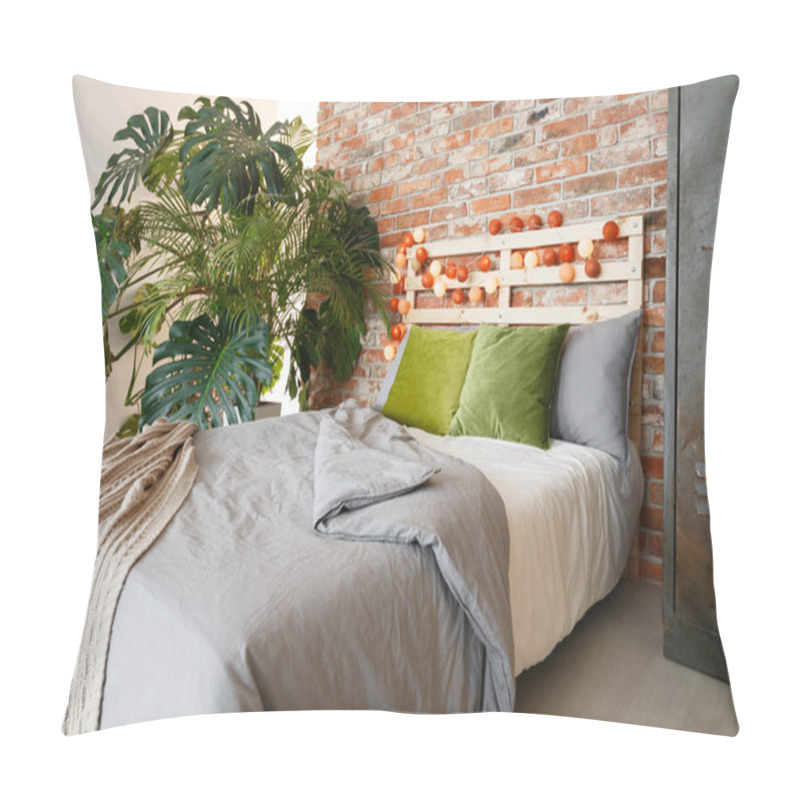 Personality  Bedroom With Monstera Pillow Covers