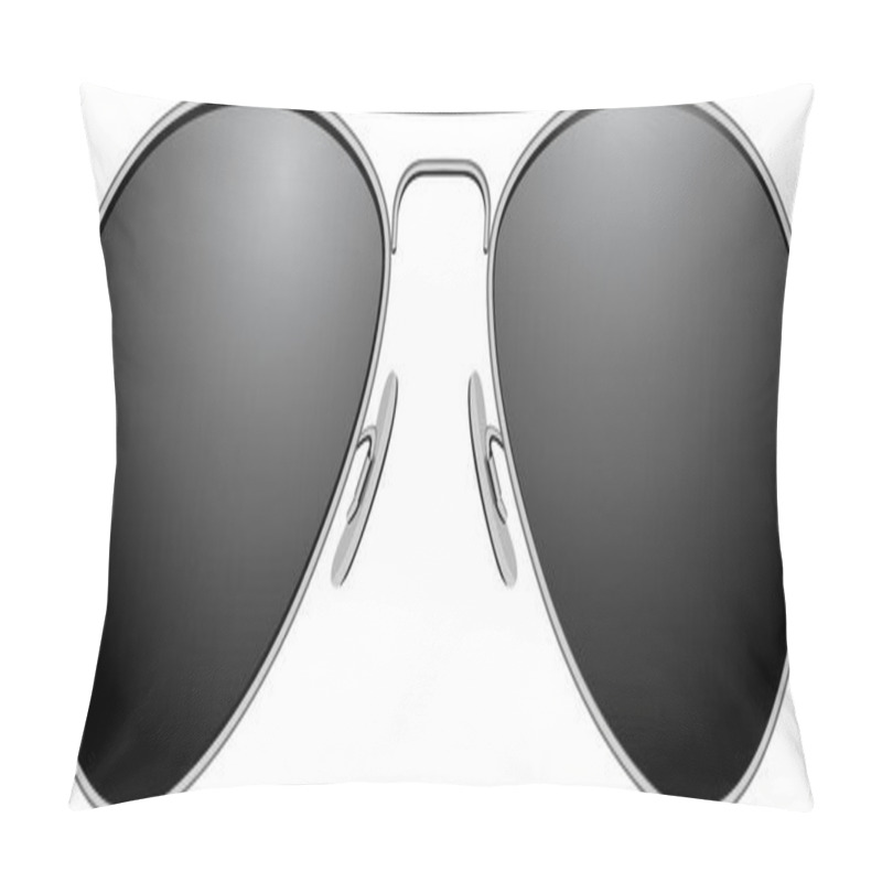 Personality  Black Sunglasses. Vector Illustration Pillow Covers