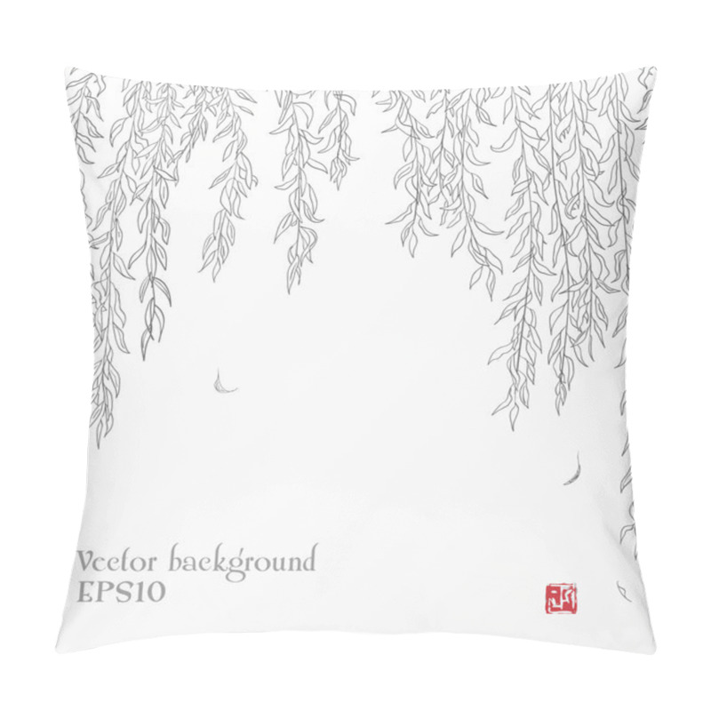 Personality  Romantic .floral Background With Willow Branches. Pillow Covers