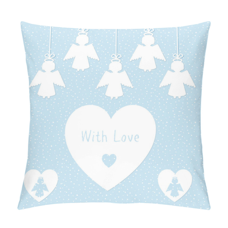 Personality  Angel Greeting Card Template Pillow Covers