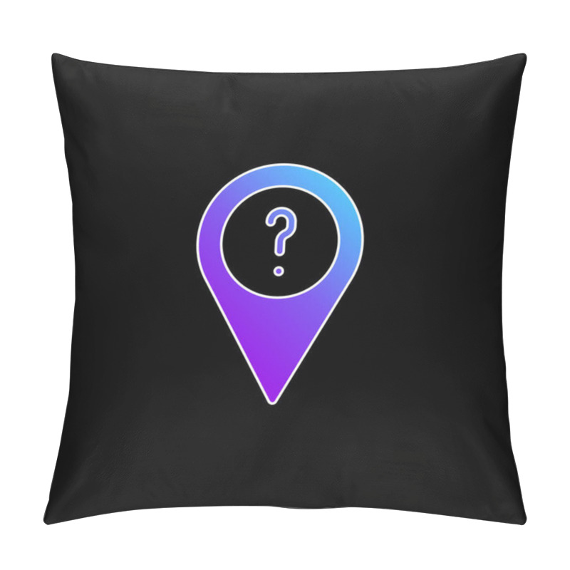 Personality  Ask Blue Gradient Vector Icon Pillow Covers