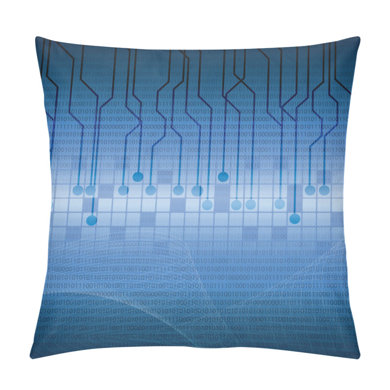 Personality  Abstract Tech Binary Background Pillow Covers