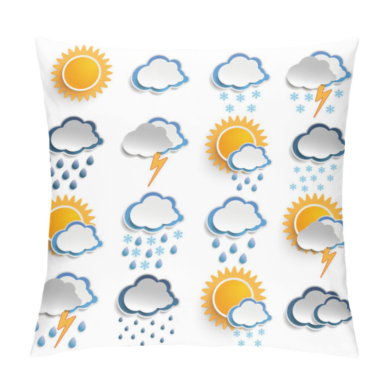 Personality  Weather Icons Pillow Covers