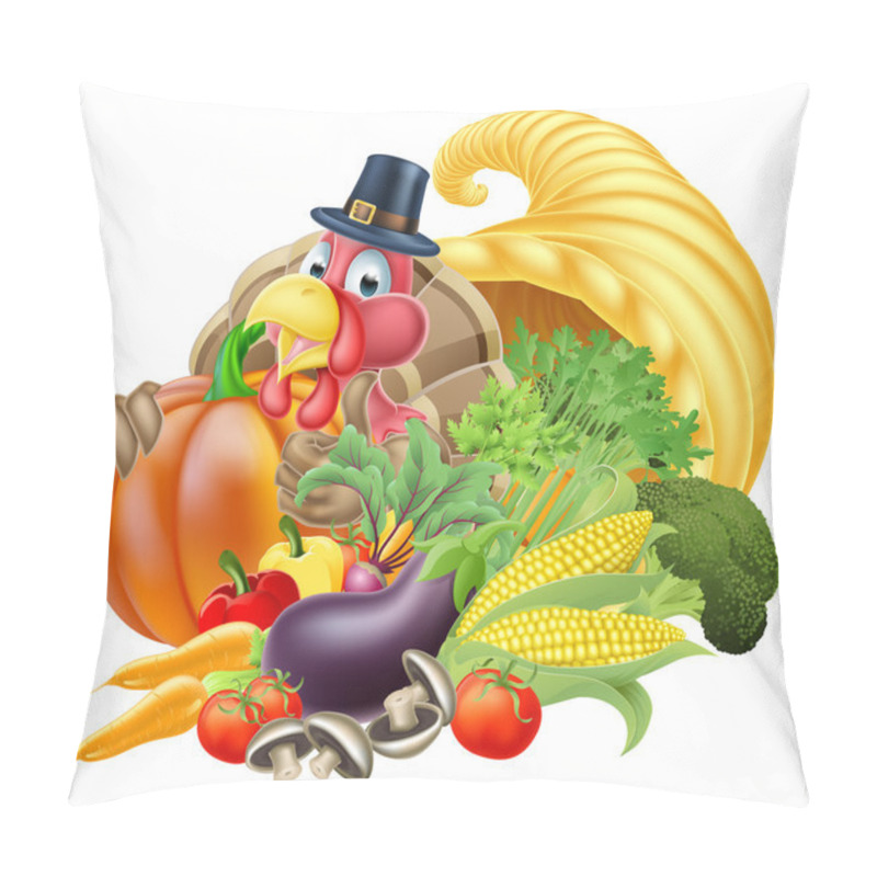 Personality  Cornucopia And Thanksgiving Turkey Pillow Covers