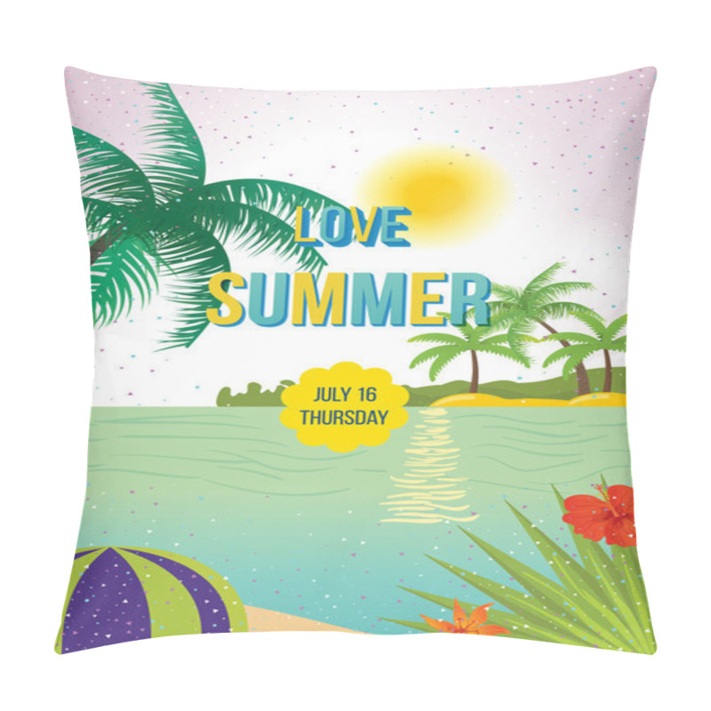 Personality  Summer Beach Party Flyer Pillow Covers