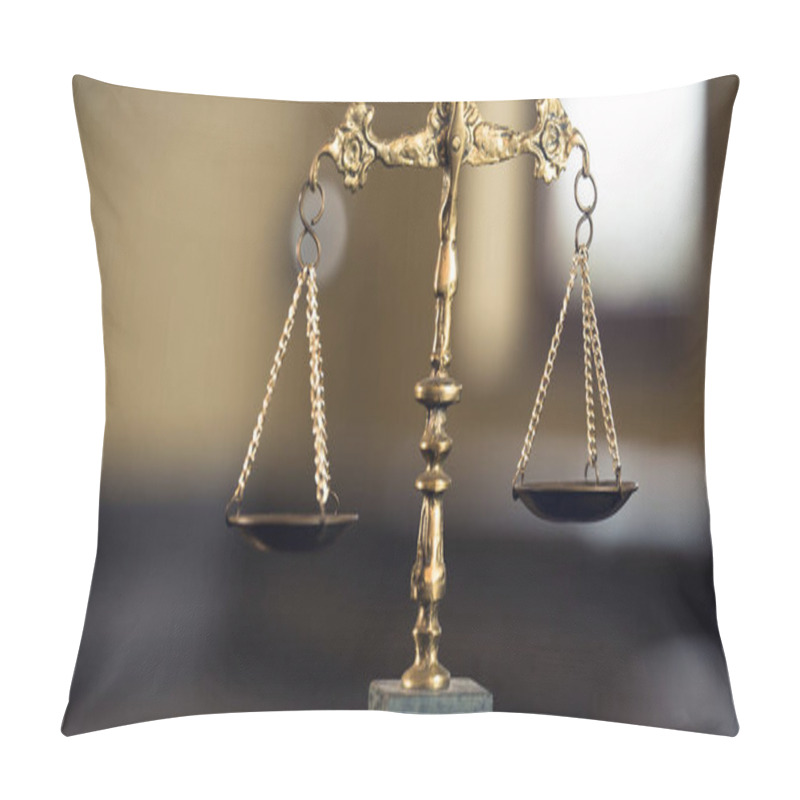 Personality   Lawyers Office Room With The Scales Of Justice Pillow Covers