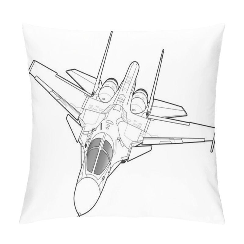 Personality  Modern Russian Jet Bomber Aircraft. Pillow Covers