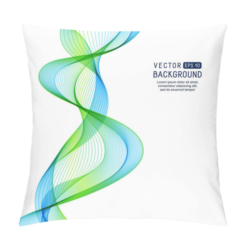 Personality  Universal Background With Gradient Blue And Green Vertical Wave Line.  Pillow Covers