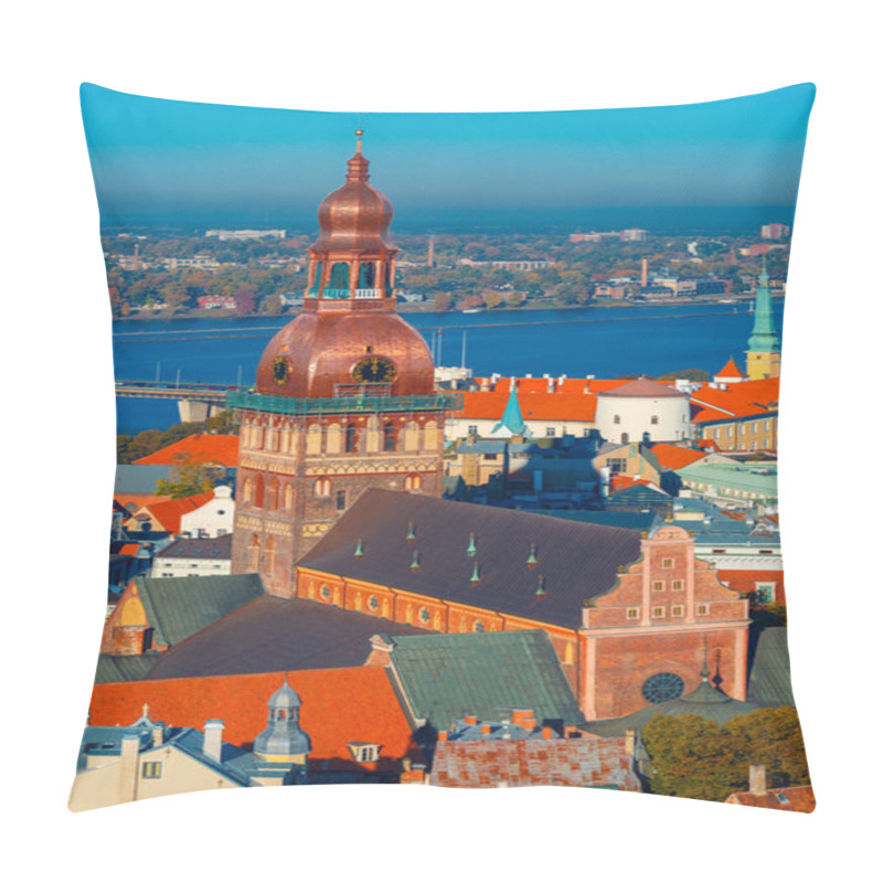 Personality  Aerial View Of Old Town And Daugava, Riga, Latvia Pillow Covers