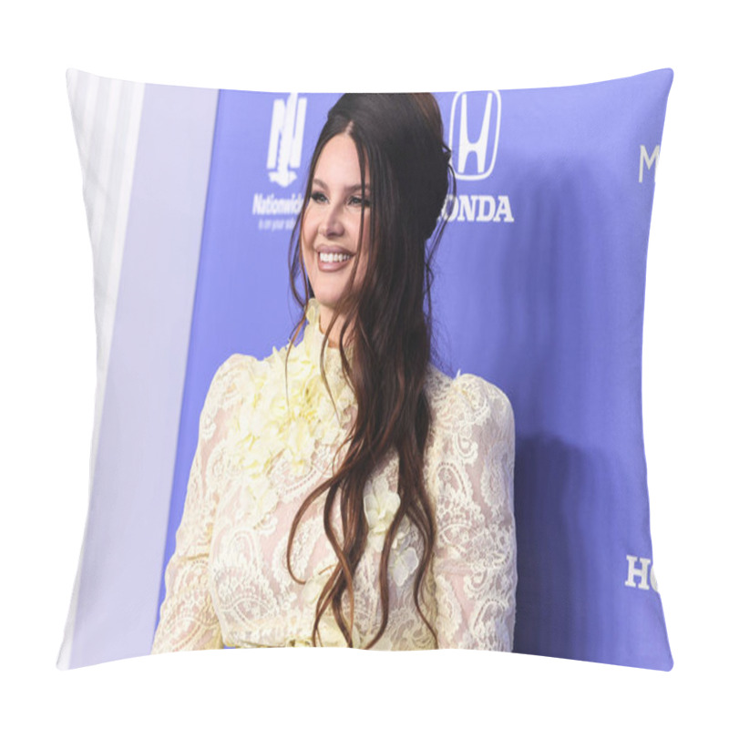 Personality  Lana Del Rey Wearing A Zimmermann Dress Arrives At The 2023 Billboard Women In Music Held At The YouTube Theater On March 1, 2023 In Inglewood, Los Angeles, California, United States. Pillow Covers