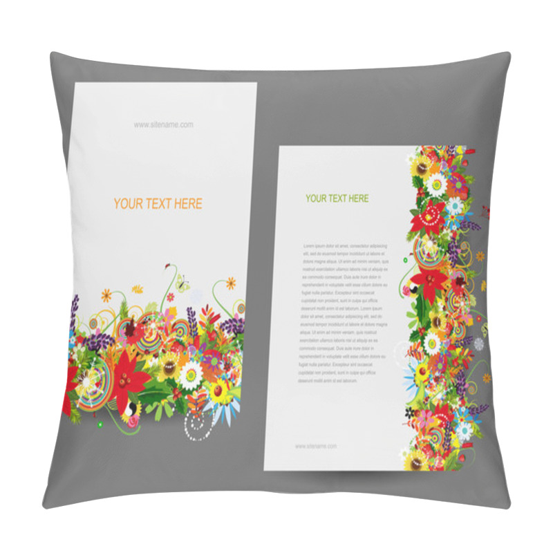 Personality  Paper Template, Floral Design Pillow Covers