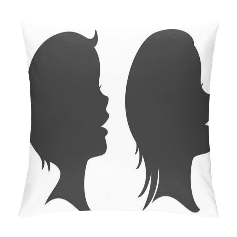 Personality  Concept Design With Kids Silhouette Pillow Covers