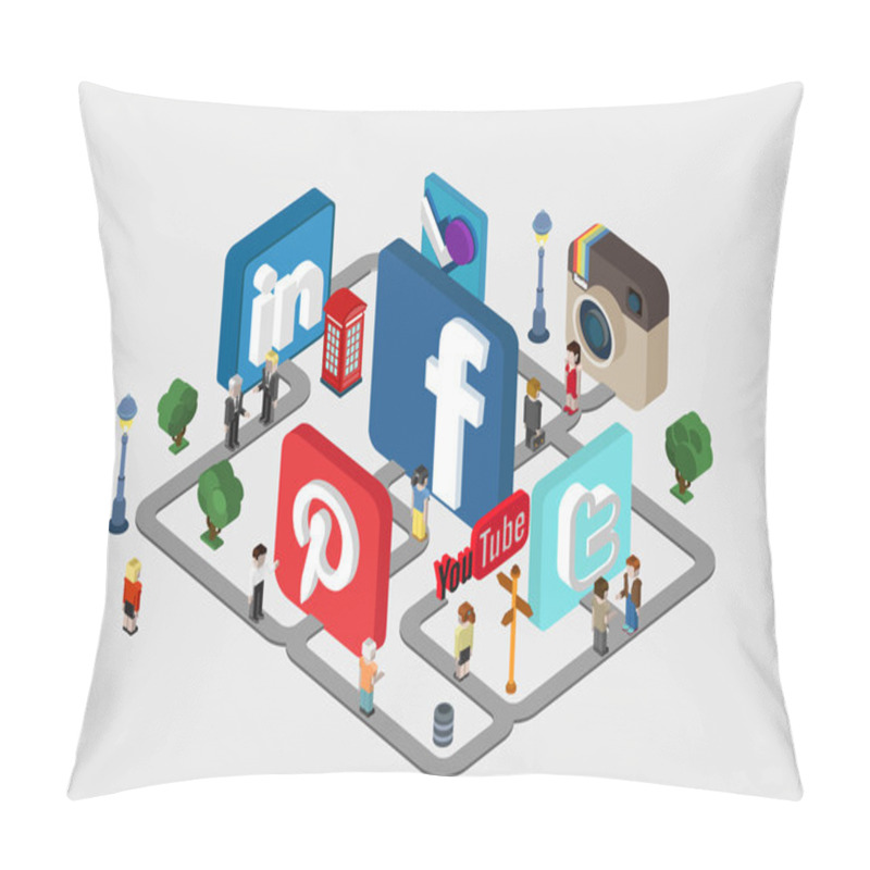 Personality  Social Media Concept Pillow Covers