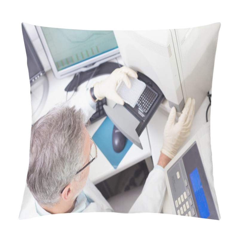 Personality  Life Scientist Researching In The Laboratory. Pillow Covers