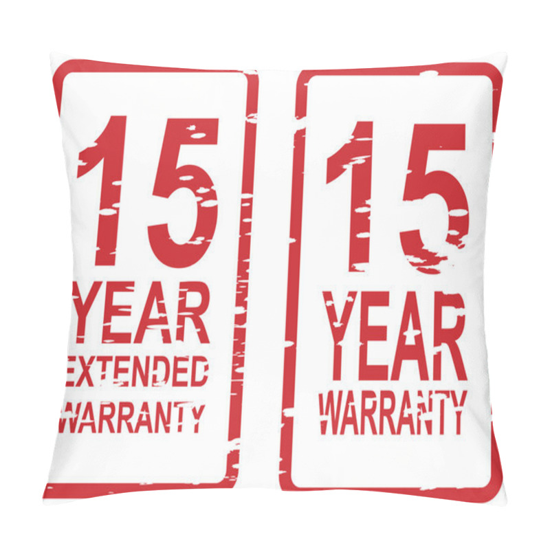 Personality  15 Year Warranty Stamps Pillow Covers