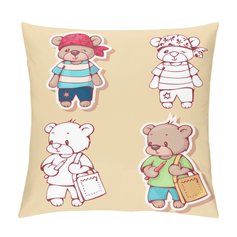 Personality  Cartoon Bears Set Pillow Covers