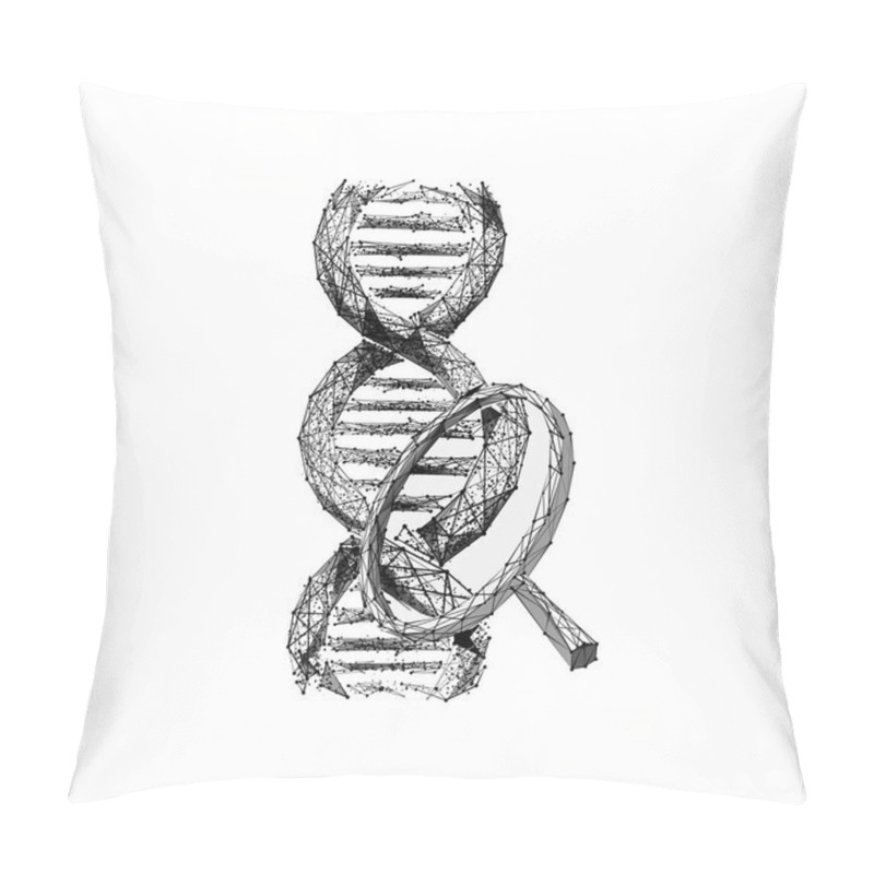 Personality  Genetic Laboratory Research Low Poly Wireframe Pillow Covers