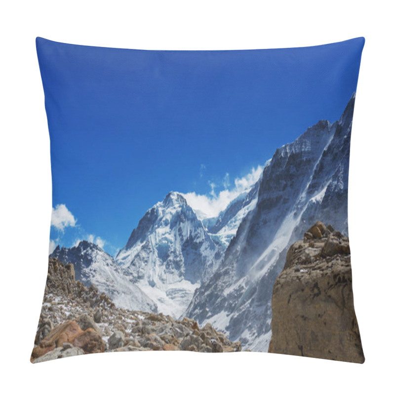 Personality  Scenic View Of Mountains, Kanchenjunga Region, Himalayas, Nepal. Pillow Covers