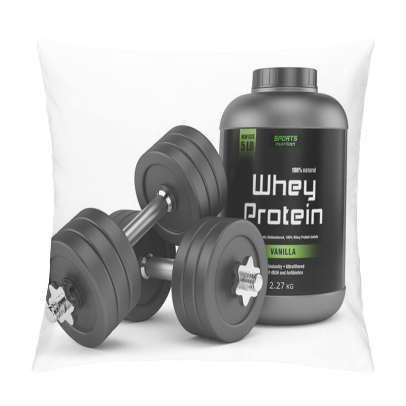 Personality  Dumbbells And Jar Of Protein Pillow Covers